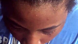 I'm out here suckin this ebony cock in the pouring rain feeling wild