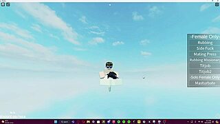 Oh yeah, pound that tight ass harder, Deleg says while fucking the femboy deep in wild Roblox session with cum on ass finish.