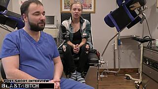 Blonde Ava Siren Gets Cum Tramp Stamp From Doctor Tampa In Florida Hospital Fetish Scene With Gloves And Deepthroat