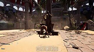 Ancient statue awakens pounding Lara in all holes 3D hentai animation