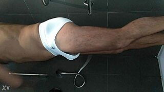 SHOWER Time with Hairless SHAVED Cock in Steamy BATHING Session