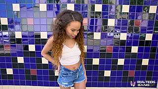 beautiful ebony teen cecilia lion takes big cock in interracial casting, riding cowgirl doggystyle with blowjob action