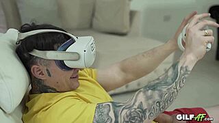 redhead granny with big tits gets fucked hard in this vr fantasy blowjob scene