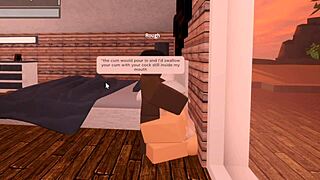 the blonde roblox slut eagerly deepthroats a massive big black cock in intense interracial face fucking