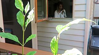 Nikki gets fucked from behind hard