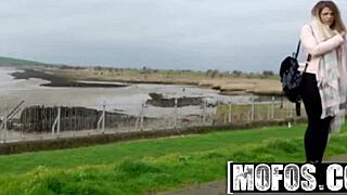 Public pick ups features student Bella Scaris sucking Tony D Sergio's cock for tuition in outdoor pov blowjob