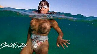 Pornstar SHEILA ORTEGA went snorkeling and ended up SUCKING and FUCKING underwater in the pool