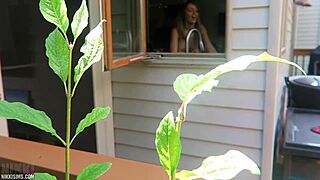 Nikki gets fucked from behind hard