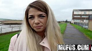 Public pick ups features student Bella Scaris sucking Tony D Sergio's cock for tuition in outdoor pov blowjob