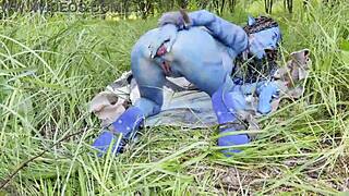 Avatar Monika Fox Big Prolapse Hard Dildo Anal and Pussy Fuck Suggests Intense Squirt in Nature with Toys Fingering Assplay