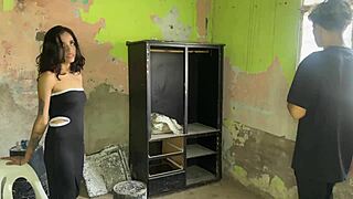 Stranger Couple Sneaks Into Abandoned House For Intense Cowgirl Riding And Creampie