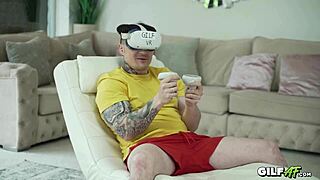 redhead granny with big tits gets fucked hard in this vr fantasy blowjob scene