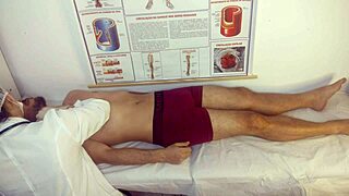 ereção na enfermaria with petite brazilian nurse giving blowjob and pussy licking to patient