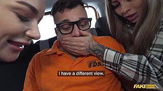 fake driving school features a fun group adventure with two hot czech babes in comic fantasy reality