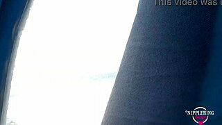 oh god, i'm so horny masturbating with vibrator in tent at nude beach, my extreme pierced nipples and pussy throbbing!