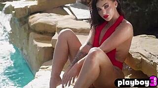 Glamorous Natural Milf Emily Rinaudo Strips Naked Showing Big Ass Tits