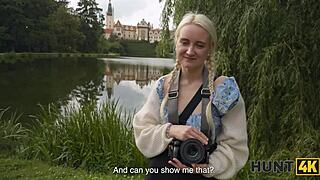 hunt4k features cute blonde babe daruma rai craving a huge cock in her tight shaved pussy on the street.