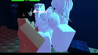 roblox slut with big ass and tits kept begging for more 😈🍑