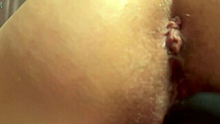 amateur blowjob closeup leads to toy sex creampie