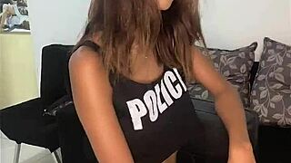 eshily bigo brazilian slut dives into cop fantasy roleplay