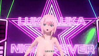 megurine luka dances in night fever project diva with full nude mod