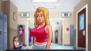 Summertime saga episode 198 features monster cock pounding big tits wildly.