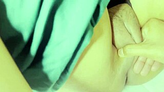 Mistress satisfies young servant with handjob in bathroom cleaning session using clear Hindi audio.