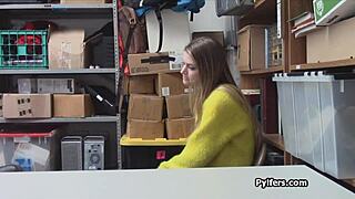 big tit russian teen caught shoplifting gets fucked hard