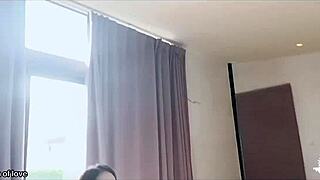 Gorgeous thai girl shines in steamy poolside filming session