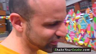 This flexible yoga milf rides cock sensually before giving an erotic handjob close up! 🧘‍♀️🍆💦