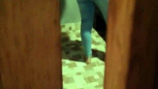 Spying on that cute latina bride slut, she catches me and begs for doggystyle fucking!