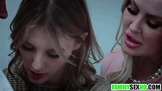 mature blonde shows young pair how to have hot threesome fun