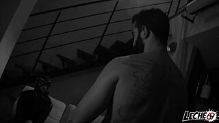 Hey, check out Pamela Sanchez getting wild with her hairy pussy in leather and a mask while riding that big cock hard.