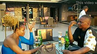 ebony sex goddess meets naija pornstar in exclusive bar fun