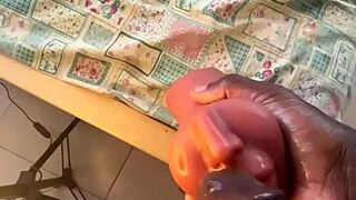 how fast can i cum from deep throat with this huge black cock sextoy after work?