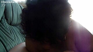 That amateur gave a simple blowjob in the video.