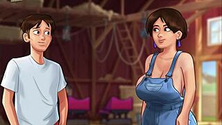 Summertime saga episode 198 features monster cock pounding big tits wildly.