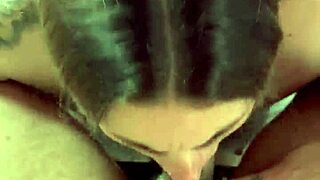 Why is this blonde slut blowing my friend at work and getting facial cum all over?