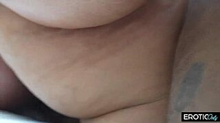 Thick white milf with big ass and tits rides big black cock in rough interracial anal fucking until cumshot.