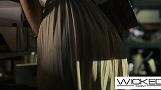 Voyeur babe spies on couple fucking and says let's make it a hot threesome