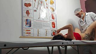 Ginecologista examines patient intimately