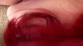 Whoa, redhead Karla Rose is licking my balls in this homemade rimjob pov video 😏👅