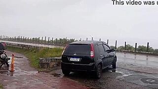 devouring tourist couple on trail and cumming on face