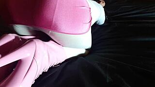 I Feel So Turned On In 8 Inches Pink Platform Heels And White Pantyhose As Laura Xxx Model