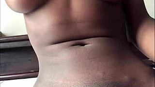 i feel so vulnerable and sexy as this petite ebony dances naked alone in the bedroom, embracing every curvy moment