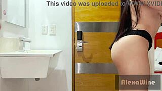 Hot latina teen with perfect ass sucks monster cock before riding it wildly!