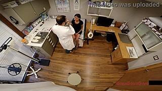 Mixed cutie Yesenia Sparkles undergoes mandatory student physical exam by Doctor Tampa at university