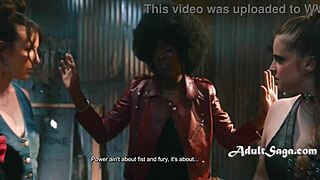 four femme fatales explore fulfillment together in a sensual group gathering with natural curves