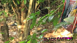 Lucky Farmer Spots Petite Ebony Teen In Forest Ranch And Fucks Her To Screaming Orgasm 😈🌳