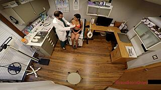 Mixed cutie Yesenia Sparkles undergoes mandatory student physical exam by Doctor Tampa at university